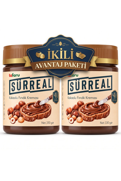 Sürreal Kakaolu Fındık Kreması 330 g X 2 Adet