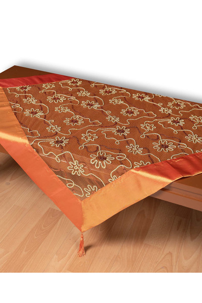 Silk Fashion Τραπεζομάντηλο από τούλι 7180 (130cm x 130cm) πορτοκαλί