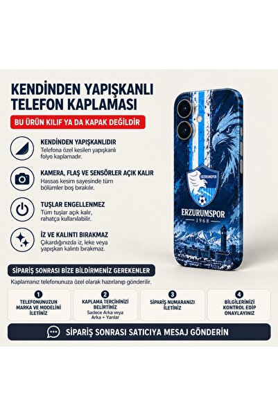 PİYATECH Erzurumspor — Tüm Telefonlara Uyumlu Kaplama | Sipariş Sonrası Marka...