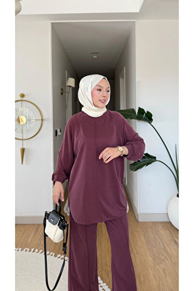 DEFNECE BUTİK Liva Double Set - Claret Red
