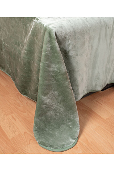 Silk Fashion Βελούδινες κουβέρτες (220cm x 240cm) πράσινες -