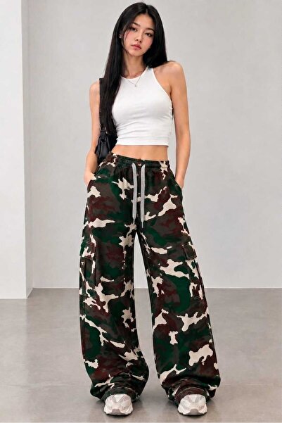 SEFUR Extra Bol Kamuflaj Baggy Cargo Pantolon