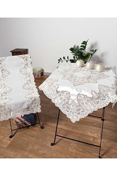 Silk Fashion Τετράγωνο (85εκ X 85εκ) YL169-14B λευκό