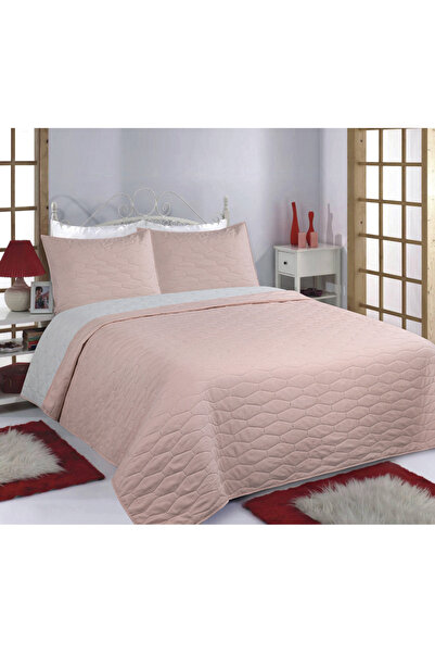 Silk Fashion Σετ κρεβατοστρωσιάς (220cm x 240cm + 2 x 50cm x 70cm) RUBY ροζ/γκρι