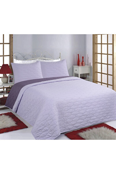Silk Fashion Σετ κουβερλί (220εκ x 240εκ + 2 x 50εκ x 70εκ) ΡΟΥΜΠΙΝΙ λιλά/μωβ