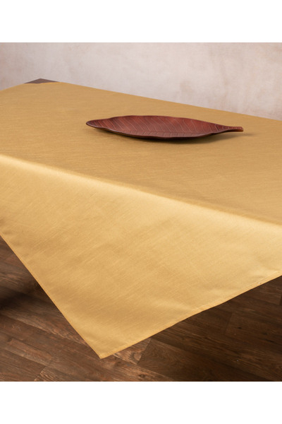 Silk Fashion Σατέν τραπεζομάντηλο 2015 (130εκ x 130εκ) χρυσό