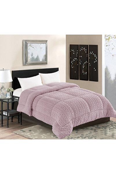 Silk Fashion Παπλωματοθήκη με πλεξούδες (240εκ x 260εκ) λιλά