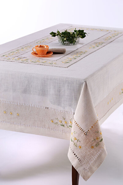 Silk Fashion Χειροποίητο τραπεζομάντιλο 9858 (170εκ x 270εκ) κίτρινο