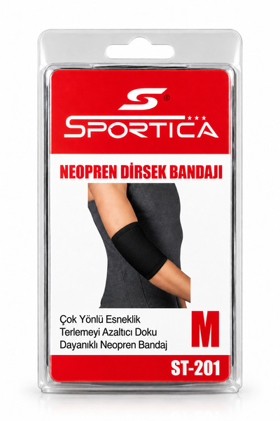 ST-201 M Beden Neopren Dirsek Bandajı – Esnek ve Dayanıklı Spor Dirsek Desteği