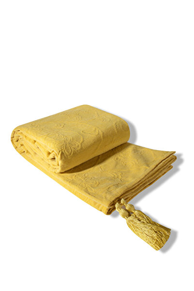 Silk Fashion THROWS 055 (180cm x 250cm) ΚΙΤΡΙΝΟ -