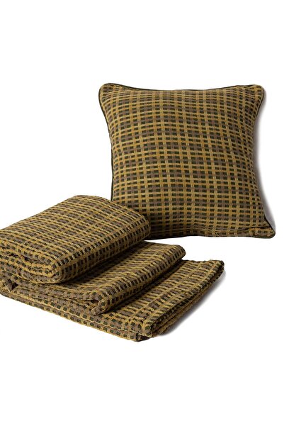 Silk Fashion THROWS πολύτετράγωνο (240cm x 260cm) πράσινο -