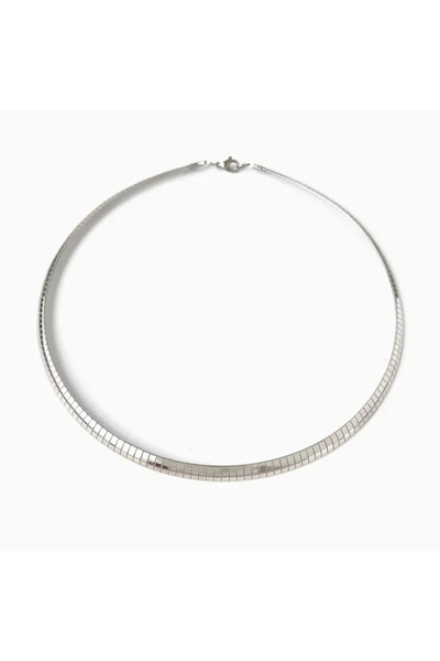 Peach Jewelry Κολιέ Ενισχυμένου Σχεδιασμού Μονόχρωμο Ασημί Χρώμα Κατασκευασμέ...