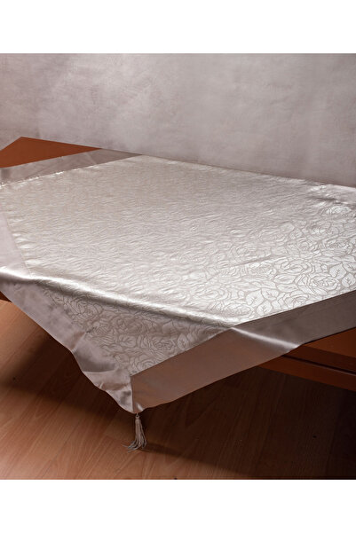 Silk Fashion Σατέν τετράγωνο 2009 λουλούδι (80εκ x 80εκ) γκρι -