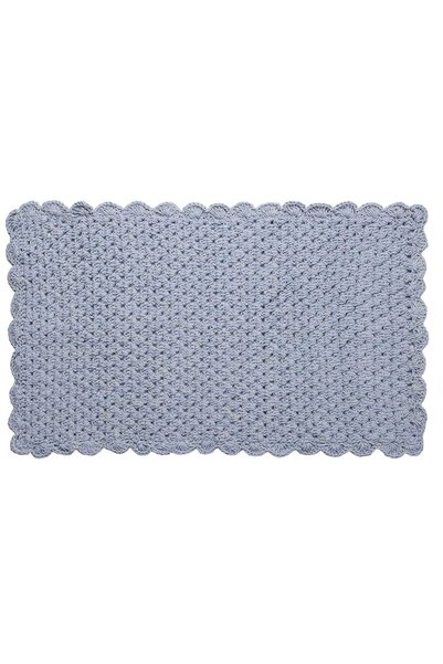 Silk Fashion Πλεκτό χαλάκι (60εκ. x 100εκ.) γαλάζιο