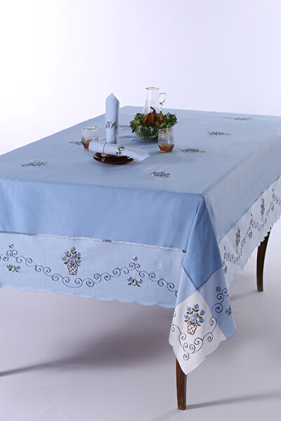Silk Fashion Τραπεζομάντηλο 569b (170εκ x 270εκ) γαλάζιο