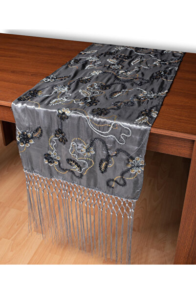 Silk Fashion Σατέν τραπεζομάντηλο A11 (50cm x 210cm) γκρι