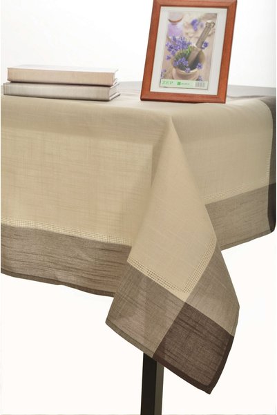 Silk Fashion Τραπεζομάντηλα nx031 (135cm x 135cm) γκρι καφέ γωνία
