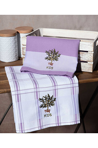 Silk Fashion Σετ 2 πανιά πιάτων (50cm x 70cm) λιλά κατσαρόλα KOS