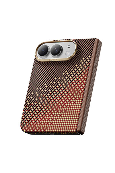 Raptic iPhone Duo Uyumlu Kılıf M-safe Özellikli Aramid SkinPro Serenity Serisi Kapak Kahverengi