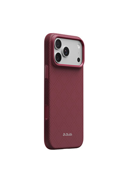 PITAKA iPhone 18 Pro Kılıf M-safe Şarj Özellikli Aramid Karbon Fiber Argyle S...
