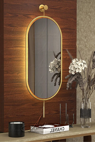 ASA KONSEPT Serencam Pilli Ledli Gold Dekoratif Antre Hol Koridor Duvar Salon...