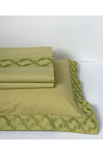 Silk Fashion Βαμβακερά σεντόνια (230εκ x 250εκ, 2x 50εκ x 70εκ) M110 πράσινο