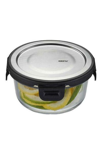 GEFU Στρογγυλό Δοχείο Τροφίμων Milo GEFU-12747 400ml 13,8x6,1cm Διαφανές-Ασημί