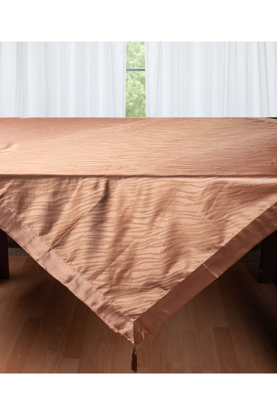 Silk Fashion Σατέν τραπεζομάντηλο 2009 (160εκ x 260εκ) καφέ