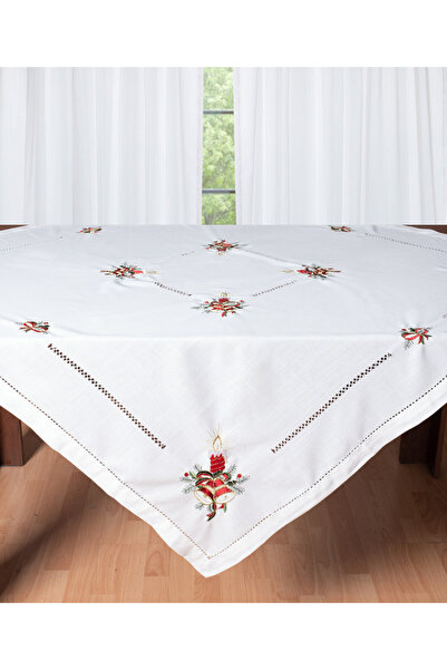Silk Fashion Χριστουγεννιάτικο τραπεζομάντηλο (180εκ x 180εκ) 1982 ιβουάρ)