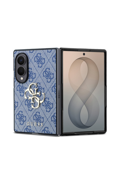 Guess Galaxy Z Fold 8 Uyumlu Kılıf Lisanslı 4G Desenli Metal Büyük 4G ve Yazı...