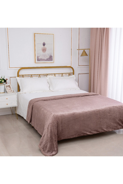 Silk Fashion Κουβέρτα σέρπα νταμασκ (220cm x 240cm) κυκλάμινο