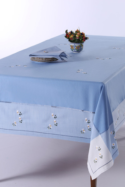 Silk Fashion Τραπεζομάντηλο 589b (170εκ x 270εκ) γαλάζιο