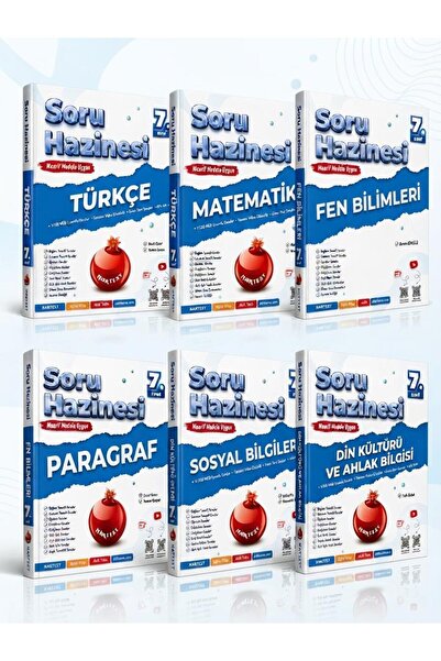 Nartest Yayınları 7.Sınıf Soru Hazinesi Paragraf-Türkçe-Matematik-Fen Bilimle...