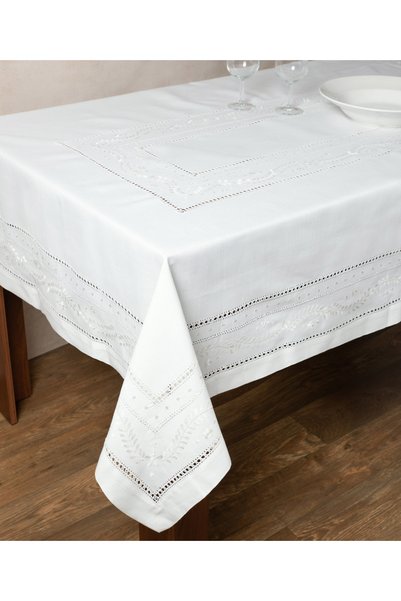 Silk Fashion Τραπεζομάντηλο 601 (175εκ x 450εκ) λευκό