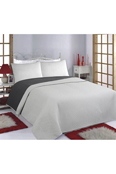Silk Fashion Σετ κουβερτοκρεβατοκάλυμμα (220εκ x 240εκ) BONES γκρι/ανθρακί