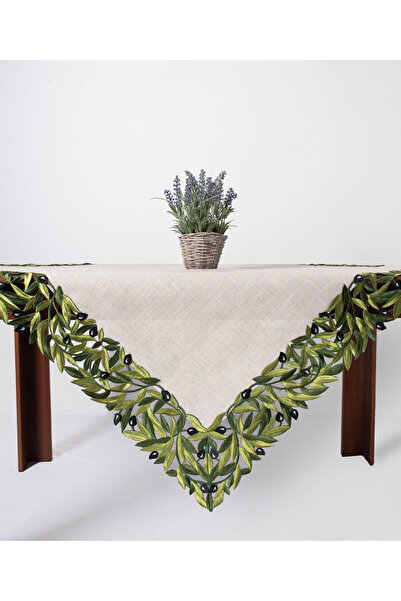 Silk Fashion Τραπεζομάντηλο 2353 (135cm x 135cm) μαύρο ελιά -