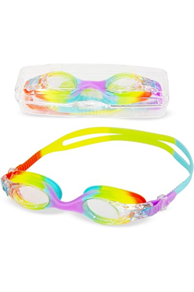 UKR Kids Swim Goggles Leakproof Soft Silicone Adjustable Strap, Nose Clip & E...