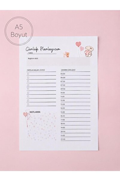 DAK Günlük Planlayıcı Defter Sevimli Ayıcık A5 Boyut