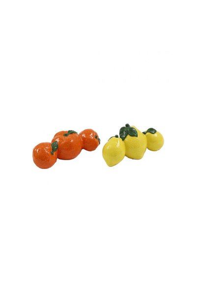 Plastona Διακοσμητικά κεραμικά Λεμόνια/Πορτοκάλια. 2 σχέδια 17x7x8/19x8x6.5εκ.