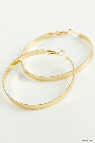 ZERO LAND Spt-Gld Bracelet Shaped Tr Hoop Earrings 5 (145137) cm Yellow