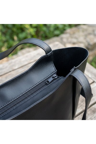 LİVORA Black Leather Look Women's Shoulder Bag