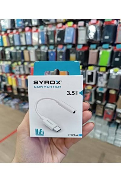 Syrox محول سماعات الأذن من نوع TYPE-C AUX متوافق مع سامسونج ريدمي