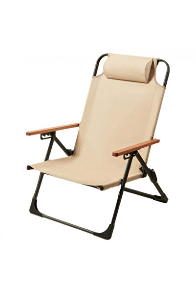 Vivendo Scaun pliabil reglabil pentru camping – spatar inalt, suport cap, str...
