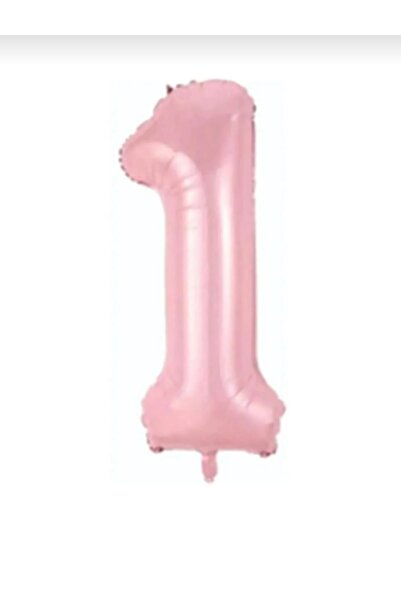 Folyo Balon 1 Rakamı Helyum Balon 76cm Pembe Renk - 1 Yaş Balonu - Doğum Günü Süsü