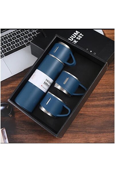Vivendo Set Cadou Termos 500ml cu 3 Cesti Inox Perete Dublu Pastreaza Bauturi...