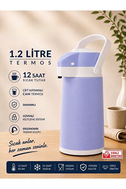 Galeriyo 1.2 Litre Su Termosu Çay Termosu Piknik Termosu