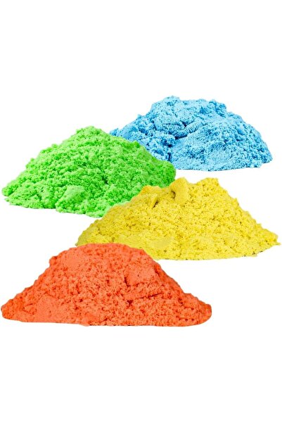 UKR 4 Color Play Sand 1000g/1Kg Magical & Moldable Sand Box,DIY Sensory Toys for Kids,Ideal for Shaping, Squeezing, Scooping and Rolling (4 Light Colors)