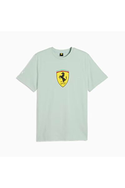 Puma Мъжка тениска Ферари с цветен герб, зелена 63700315