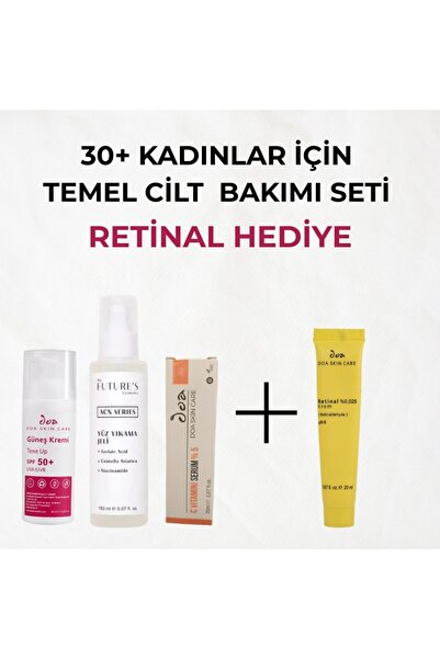 The Future's Cosmetics Temel Cilt Bakımı Seti 30 Yaş Üstü Cilt Rutini Anti -A...