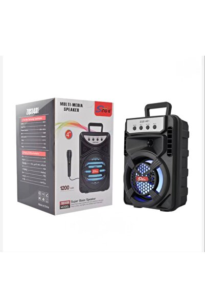 singe Φορητό ηχείο Bluetooth ZQS1481, 8W, 4 ιντσών, με μικρόφωνο και τηλεχειρ...